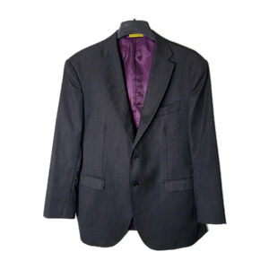 Principe Italy Men's Suit Size 48R Slim Wool Dark Grey Straight Leg Pants